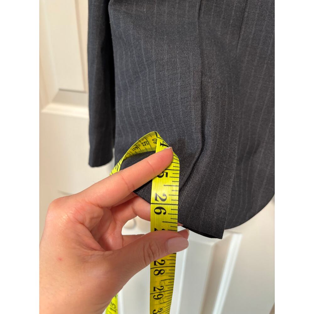 Calvin Klein Dark Gray Pinstripe Blazer Size 2 - Picture 7 of 11